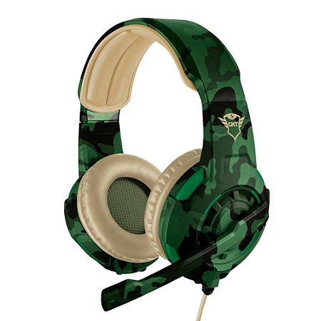 Fone Headset Gamer Trust GXT 310C Radius - Camuflado Jungle