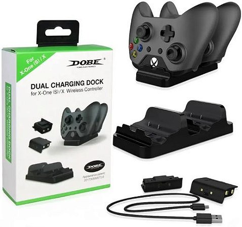 Kit Recarga Dock Station + 2 Baterias p/ Controle de Xbox One