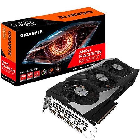 Placa de Vídeo Radeon RX 6700 XT, 12GB, GDDR6, Gigabyte, AMD RDNA 2