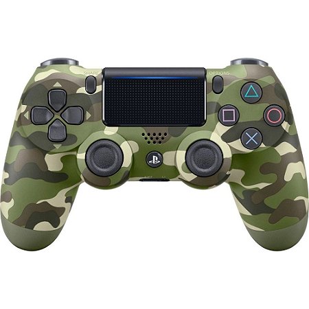 Controle PS4 - Dual Shok 4 - Green Camouflage - Verde Camuflado - Original Sony
