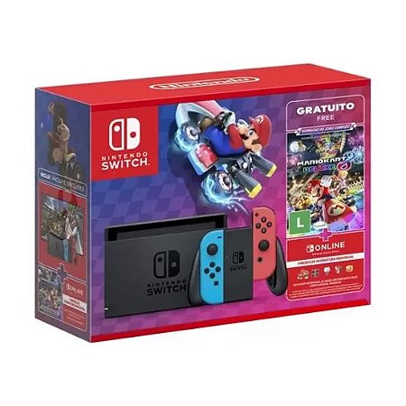 Console Nintendo Switch 32gb + Mario Kart 8 Deluxe - Neon