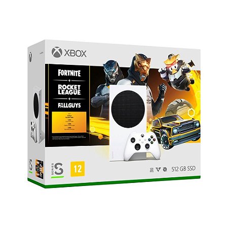 Xbox Series S - Edição: Fortnite + Rocket + League Fall Guys