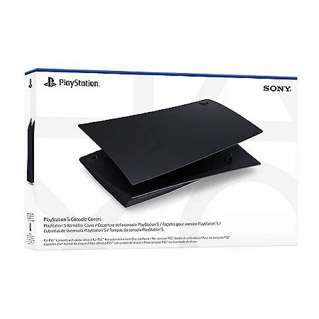 Tampas de Console PlayStation®5, Midnight Black, Oficial, Original Sony