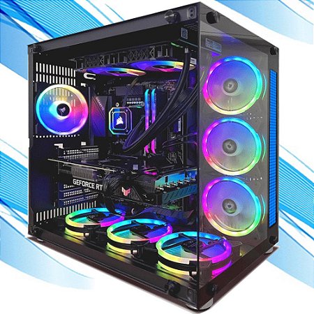 PC Gamer Z9, Ryzen 9 5900x, GeForce RTX 4090, 64GB DDR4, 2TB SSD NVMe,  Gabinete Lateral de Vidro - Nova Era Games e Informática