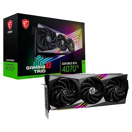 Placa de Vídeo GeForce RTX 4070 TI, 12GB GDDR6X, 192-BITS, MSI GAMING X TRIO, NVIDIA