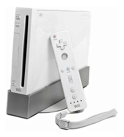 Nintendo Wii Branco, Nunchuk, Wii Remote, Com 1 Jogo, Seminovo