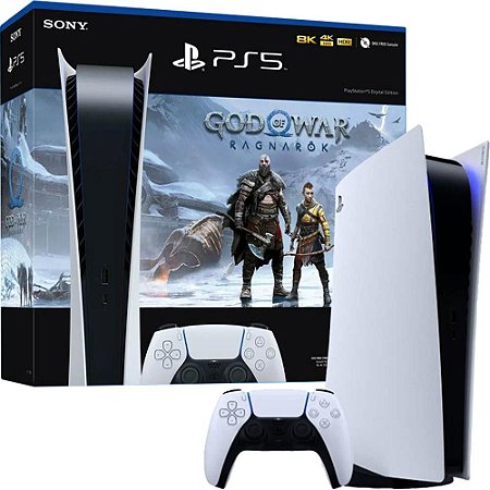 Playstation 5, Digital Edition, God of War Ragnarok Bundle - Novo
