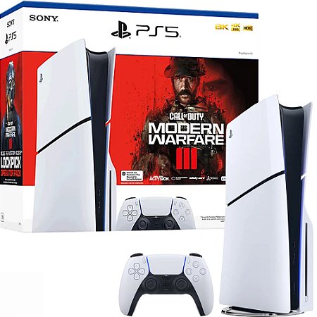 Playstation 5 SLIM, Call of Duty MWIII Bundle, Com Leitor, 1TB SSD, PS5 Modelo CFI-2015, Novo Modelo