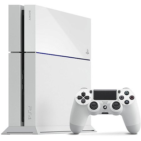Playstation 4, PS4 Fat 1TB, Branco, Usado, 1 Controle, Sem Jogo