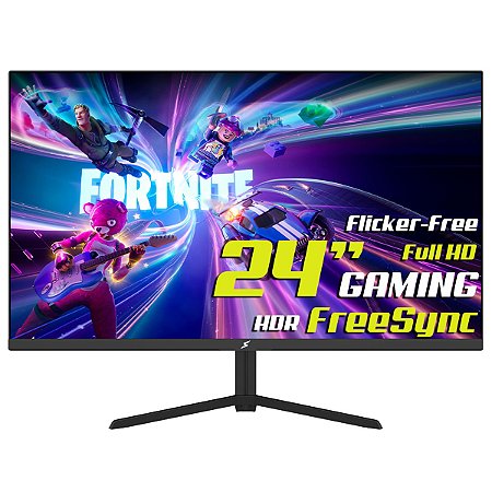 Monitor Gamer 24 Pol, Full HD, 102% SRGB, E-LED, HDR, FreeSync,  SuperFrame Vision, HDMI/VGA, 100Hz, SFPFB-24100-FHD