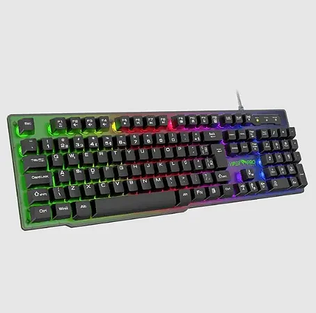 Teclado Gamer Viper PRO Semi Mecanico RGB Naja - 408 Preto Bivolt