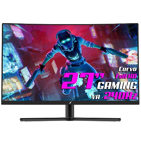 Monitor Gamer 27 Pol, Curvo, 240Hz, SuperFrame Vision, Full HD, VA, 1ms, Adaptive-Sync, HDMI/DP, SFVFB-27240-FHD