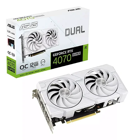 Placa de Vídeo GeForce RTX 4070 Super, OC, Dual, 12GB, GDDR6X, ASUS