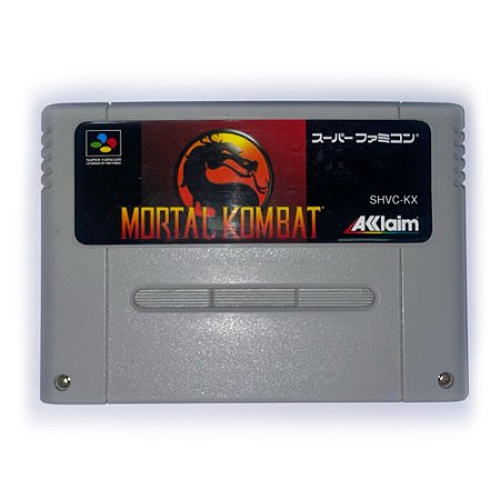 Jogo Mortal Kombat, Fita para Super Famicom, Cartucho Japonês, Original (Usado)