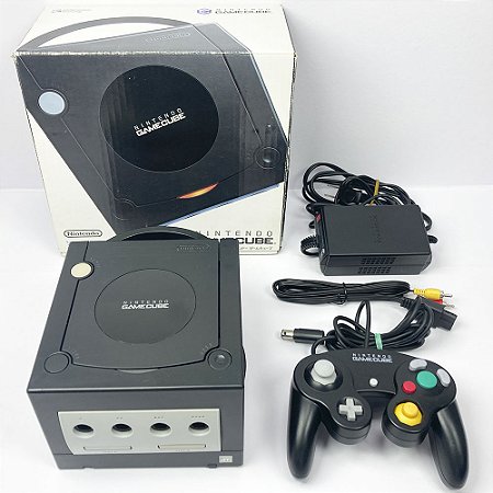 Gamecube Preto, com 1 Controle Original, Nintendo (Usado)