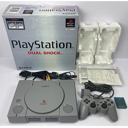 PlayStation 1, DualShock, Na Caixa Seriado, 1 Controle, Modelo SCPH-7000, PS1, (Usado)