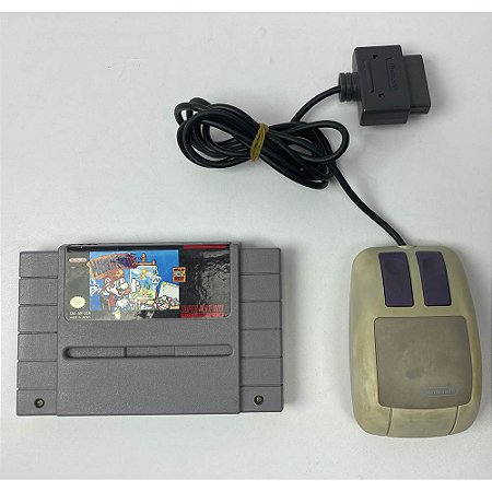 Mario Paint, para Super Nintendo, Cartucho Americano, Com Mouse, Original (Usado)