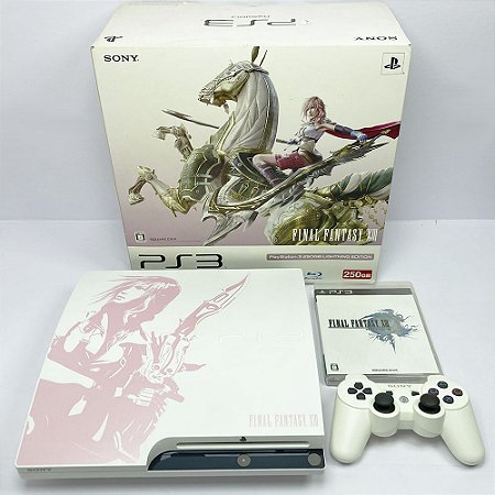 PlayStation 3 Slim, Ed. Final Fantasy XIII, 250GB, Na Caixa Seriado, Modelo CECH-2000B FF, PS3, (Usado)