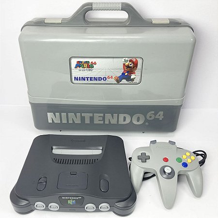 Console Nintendo 64 com Maleta, Manual Serial Batendo, 1 Controle, Original Nintendo (Usado)