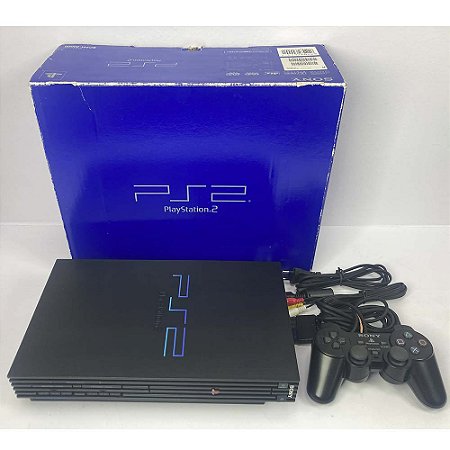 PlayStation 2, Na Caixa Seriado, 1 Controle, Modelo SCPH-30000, PS2, (Usado)