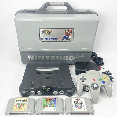 Console Nintendo 64 com Maleta Original, 3 Jogos, 1 Controle, Original Nintendo (Usado)