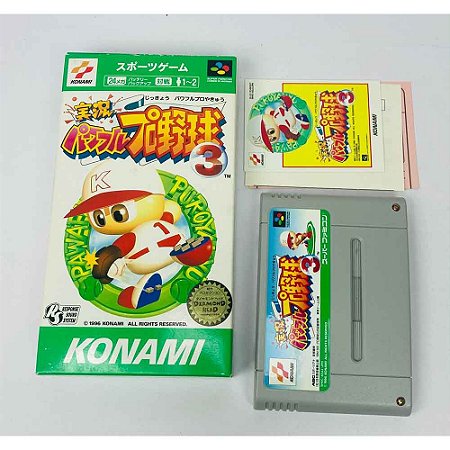 Jikkyou Powerful Pro Yakyuu 3, Super Famicom Original (Usado)
