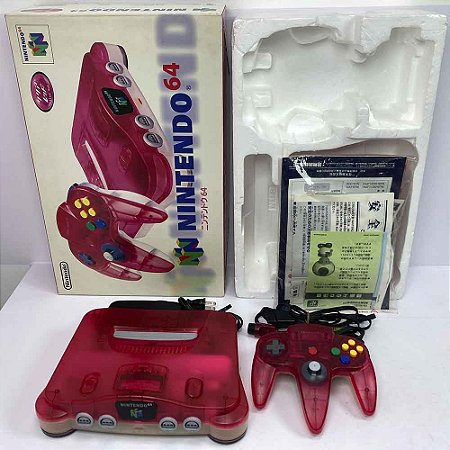 Console Nintendo 64 Vermelho, Clear Red, 1 Controle, Na Caixa, Original Nintendo (Usado)