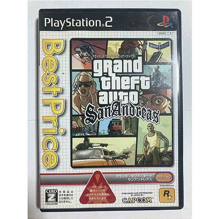 GTA San Andreas, PS2 Japonês Original (Mídia Física) - Usado