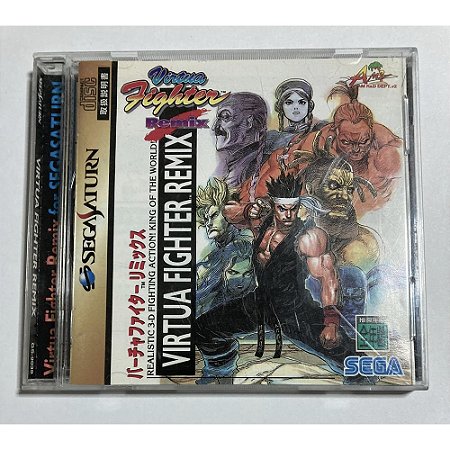 Virtua Fighter Remix, Saturno Japonês Original (Mídia Física) - Usado