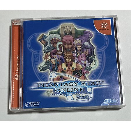 Phantasy Star Online Ver 2, Dreamcast Japonês Original (Mídia Física) - Usado