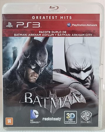 Batman Arkham Asylum + Batman Arkham City - PS3 (Mídia Física) - USADO