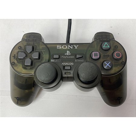Controle Playstation 2, Zen Black, Transparente, PS2, Original Sony (Usado)