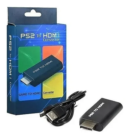 Adaptador Conversor Para Ps2 e Ps3 Áudio Vídeo Para Cabo Hdmi