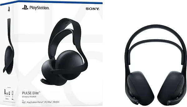 Headset sem fio PULSE ELITE MIDNIGHT BLACK Fone, PS5  - Original Sony (Novo, Lacrado)