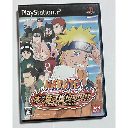 Naruto Konoha Spirits, PS2 Japonês Original (Mídia Física) - Usado