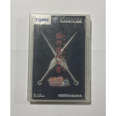 Naruto Gekitou Ninja Taisen 3 SEM CAPA, Gamecube Japonês Original (Mídia Física) - Usado