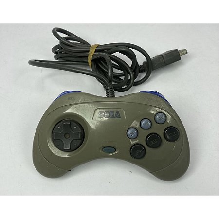 Controle Sega Saturno, Cinza, Original Sega (Usado)