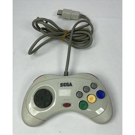 Controle Sega Saturno, Branco, Original Sega (Usado)