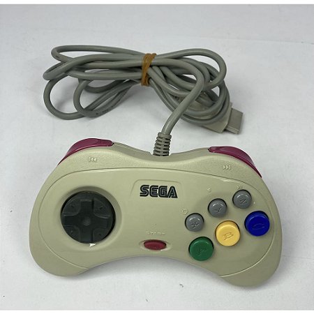 Controle Sega Saturno, Branco, Original Sega (Usado)