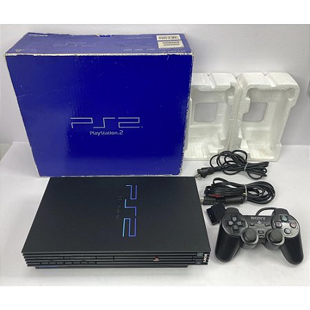 PlayStation 2, Na Caixa Seriado, 1 Controle, Modelo SCPH-30000, PS2, (Usado)