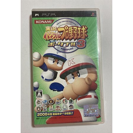 Jikkyou Pawafuru Puroyakyu 3, PSP Japonês Original (Mídia Física) - Usado