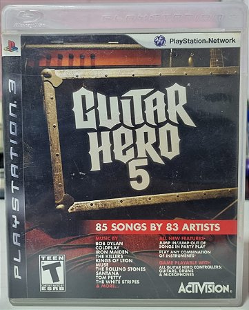 Guitar Hero 5 - PS3 (Mídia Física) - USADO