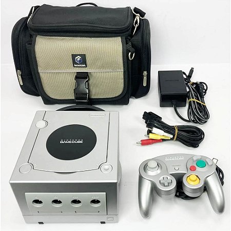 Gamecube Prata, Com Mala Original Nintendo, 1 Controle Original, Nintendo (Usado)