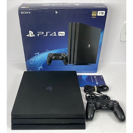 PS4 PRO, Na Caixa Seriado, 1TB, 1 Controle, Modelo CUH-7215B, Original Sony (Seminovo)
