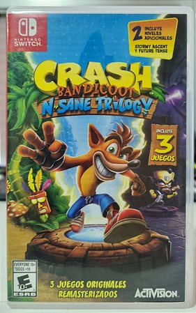 Crash Bandicoot N Sane Trilogy - Switch (Mídia Física) - Usado