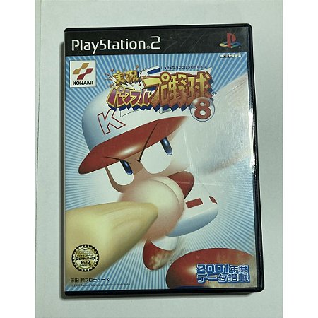 Beisbol Jikkyou Powerful Pro Yakyuu 8, PS2 Japonês Original (Mídia Física) - Usado