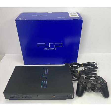 PlayStation 2, Na Caixa, 1 Controle, Modelo Americano, PS2, (Usado)