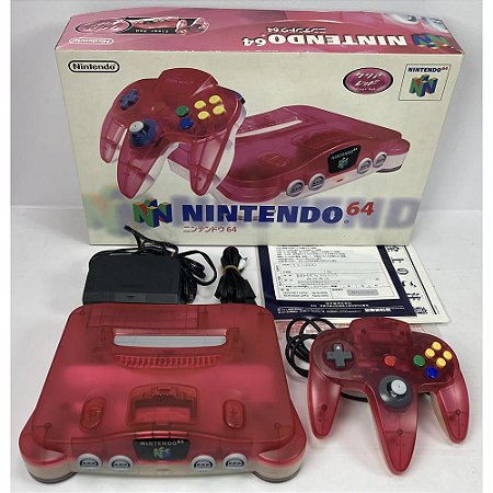 Console Nintendo 64 Vermelho, Clear Red, 1 Controle, Na Caixa, Original Nintendo (Usado)