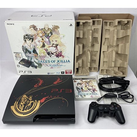PlayStation 3 Slim, Tales of Xillia X Edition, Na Caixa Seriado, Modelo CECH-3000A TX, PS3, (Usado)