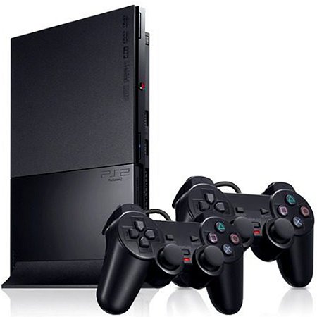 Playstation 2 Slim, 500GB com 150 Jogos, Memory Card OPL, 2 Controles, PS2, Usado